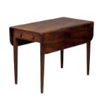 A George III inlaid mahogany Pembroke table. 98x53x72cm