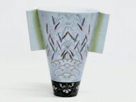 A Late 20th Century Fasienne Jouvin vase. Paris. Fasrique En Chine. 20x15x20.5cm