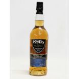 A bottle of Powers Three Swallow Release Single Pot Still Irish Whiskey. 700ml.