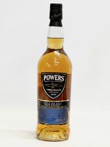 A bottle of Powers Three Swallow Release Single Pot Still Irish Whiskey. 700ml.