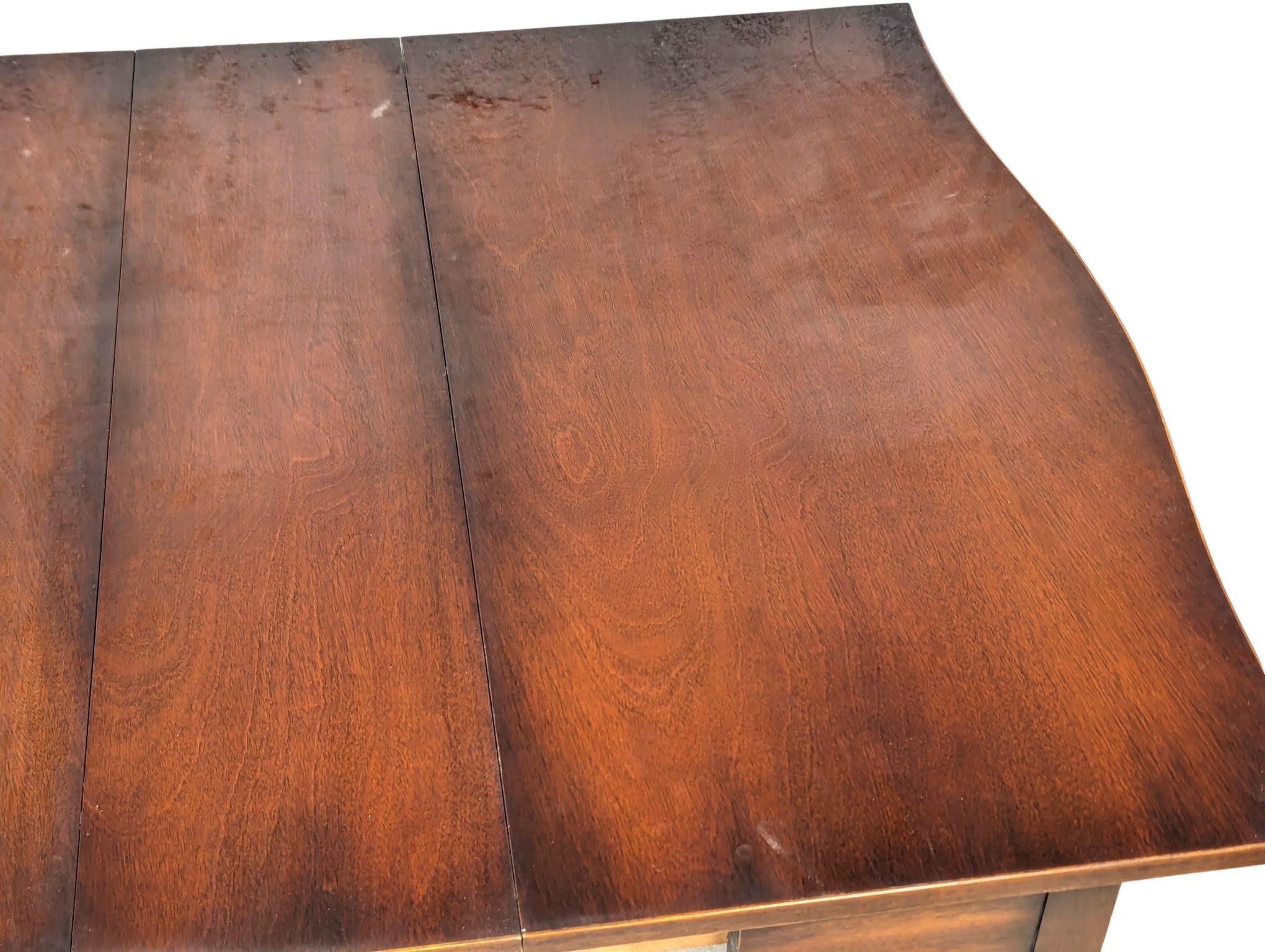 A Sheraton style inlaid mahogany turnover tea table/dining table - Bild 2 aus 9