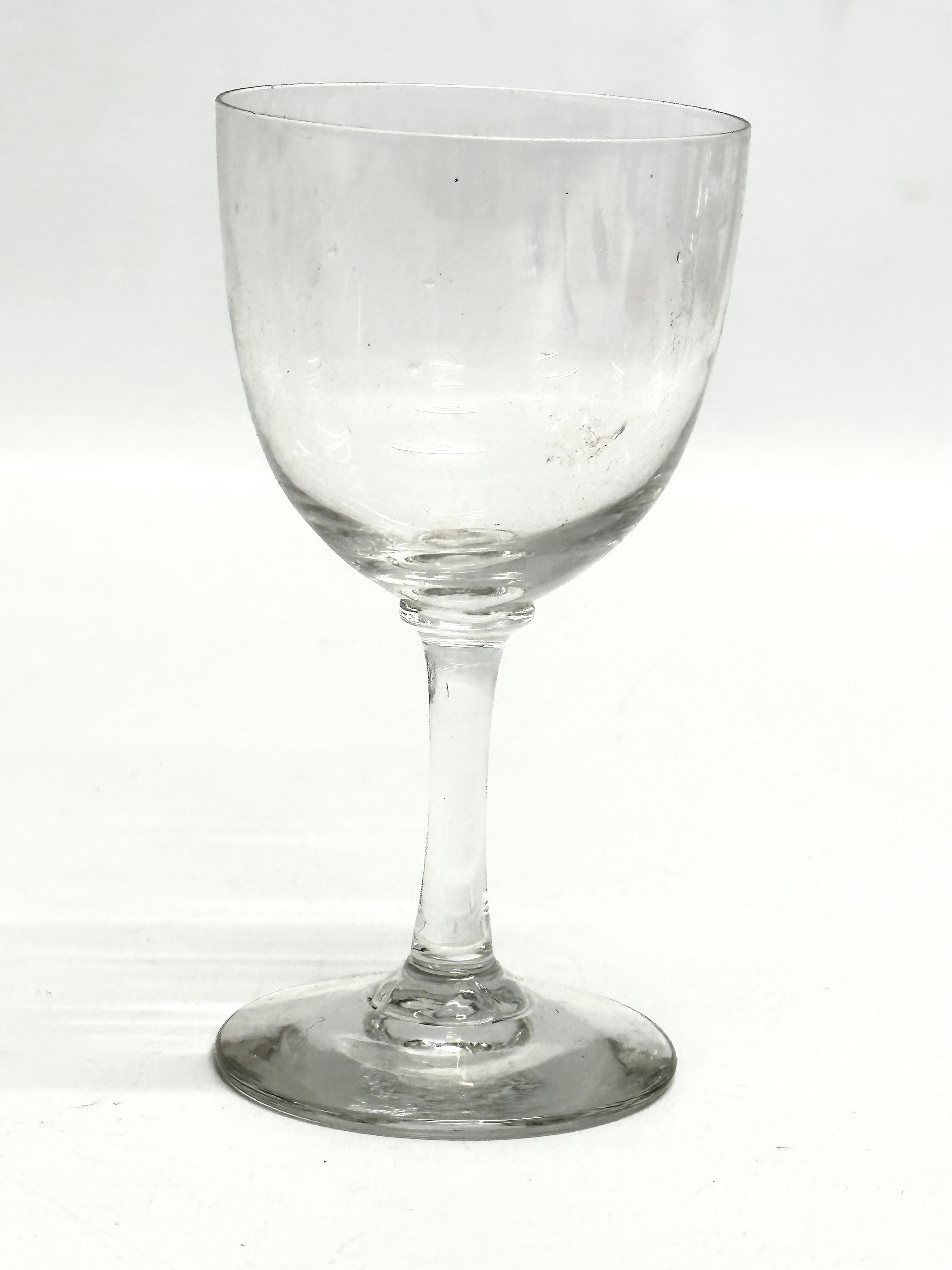 A set of 9 Mid 19th Century Victorian slim stem port glasses. 10.5cm - Image 5 of 5