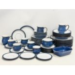 A 49 piece Denby Classic Kitchenware ‘Imperial Blue’ dinner service. 9 dinner plates. 6 large