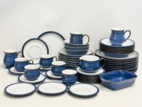 A 49 piece Denby Classic Kitchenware ‘Imperial Blue’ dinner service. 9 dinner plates. 6 large