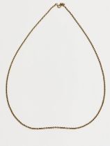 A 9ct gold chain. 4.96 grams. 50cm