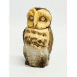 A Late 19th Century Conta & Boehme owl salt. 9.5cm