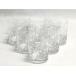 A set of 8 crystal whiskey glasses/tumblers. 7.5x10cm