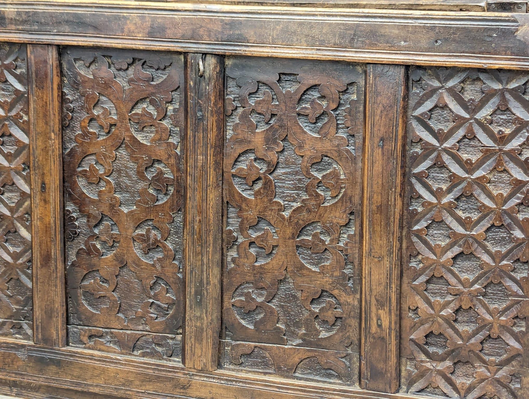 A late 18th Century Continental coffer, 90cm x 52cm x 74cm - Image 6 of 8