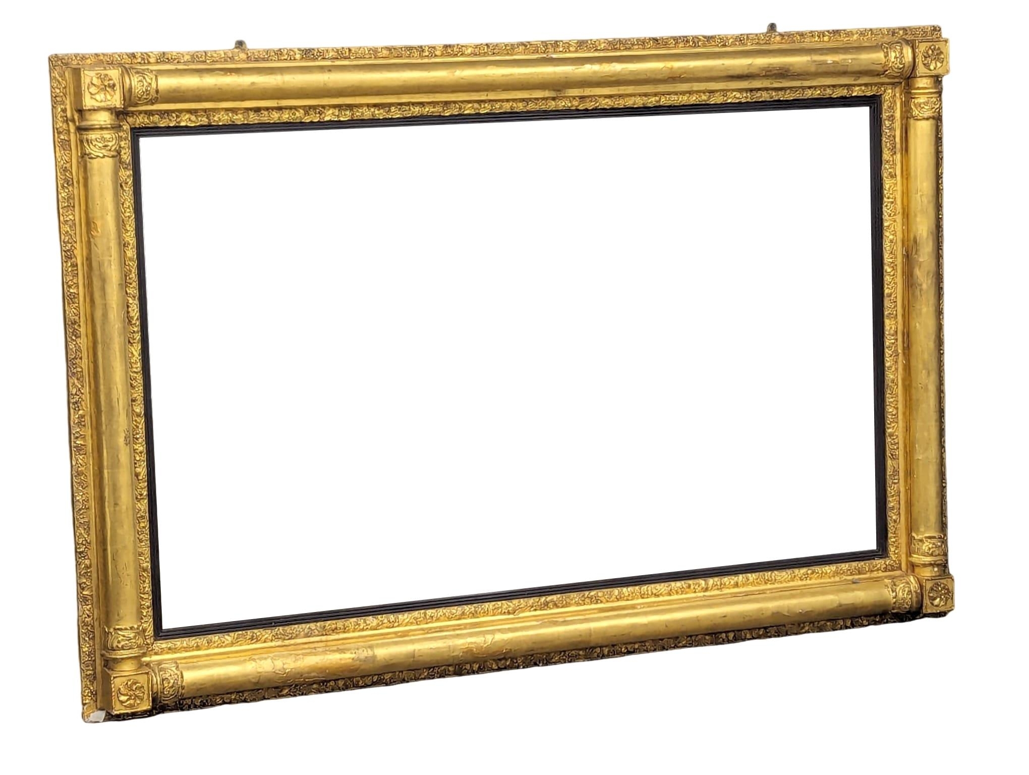 A very large William IV gilt framed over-mantle mirror. 182x12x121.5cm