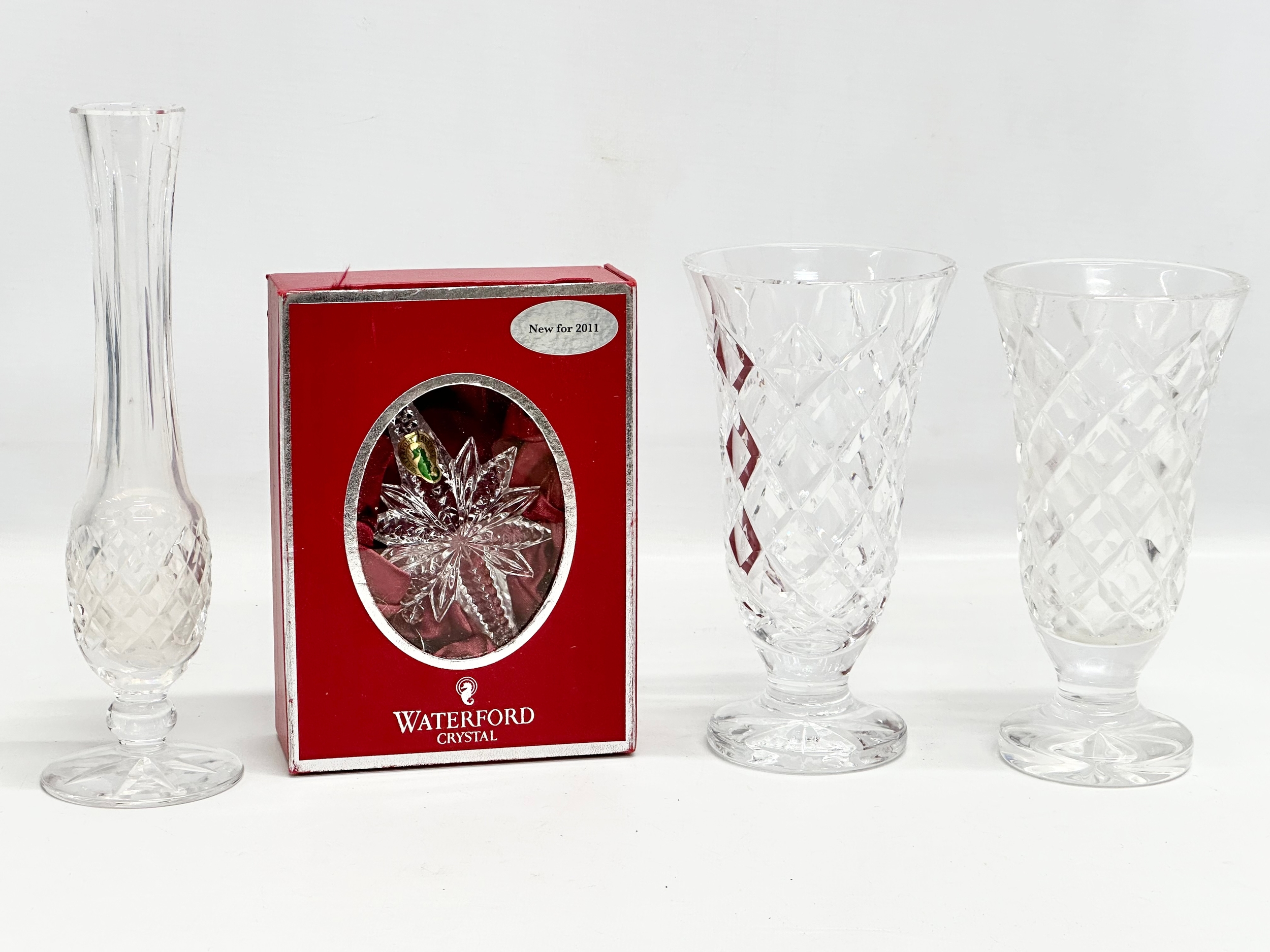 A collection of Waterford Crystal. 23cm. 17.5cm.