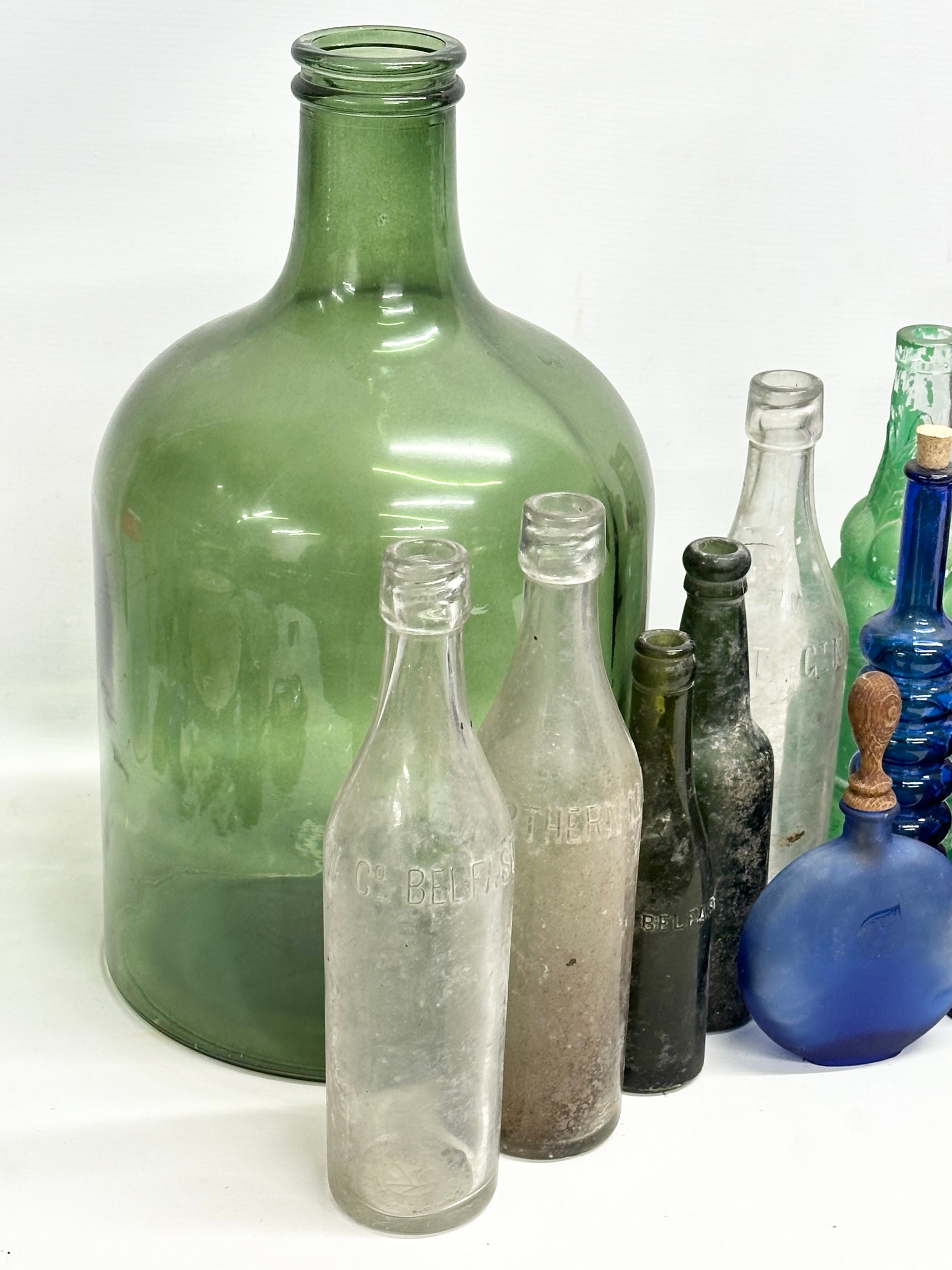 A collection of vintage glass bottles. Belfast water bottles, carboy etc - Image 2 of 7