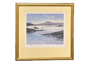 A signed Limited Edition print by renowned Scottish artist Robert Kelsey. Small Boats at Arisaig.