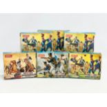 6 boxes of vintage Airfix HO-OO scale Waterloo French soldiers. 4 boxes of Airfix Waterloo French