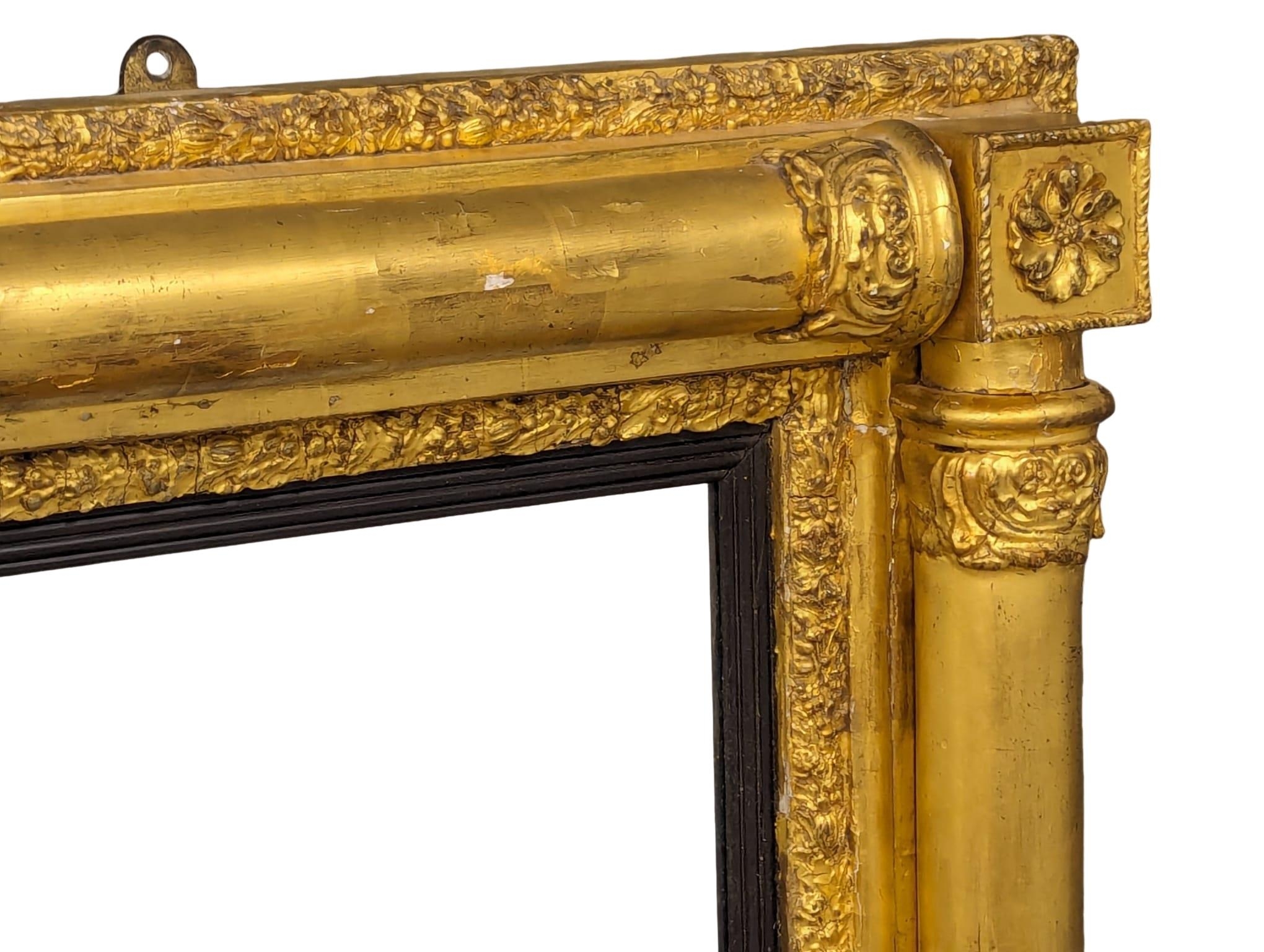 A very large William IV gilt framed over-mantle mirror. 182x12x121.5cm - Image 5 of 5
