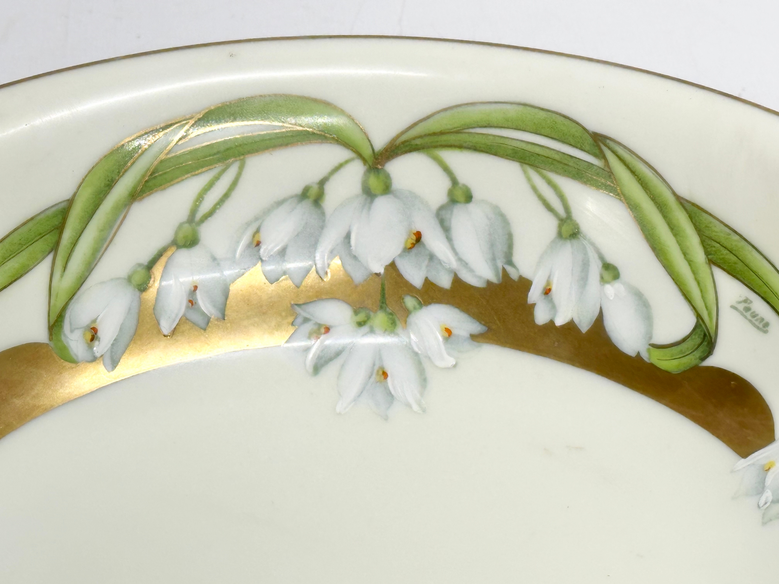 An early 20th century PT Bavaria hand painted bowl signed Faune. 23.5x5.5cm - Image 4 of 7