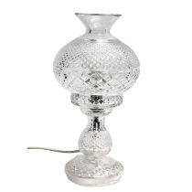 A Waterford Crystal ‘Inishmaan’ 2 piece table lamp. 35cm