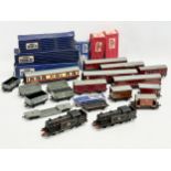 A quantity of Hornby locomotives and carriages etc.