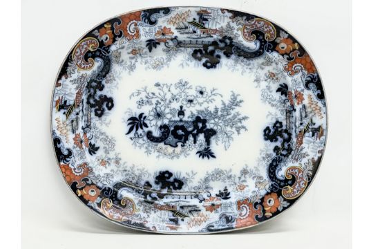 A large 19th Century meat platter. 48x40cm - Image 1 of 3