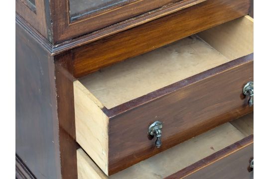 An Early 20th Century mahogany display cabinet with 2 drawers. 60x36x158cm - Image 4 of 4