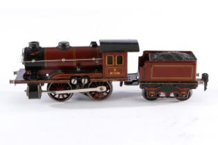 Märklin B-Dampflok R 12950 N, Spur 0, elektr., rotbraun/schwarz, mit Tender und 1 el. bel.