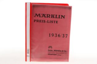 Märklin Kopie-Preisliste 1936/37