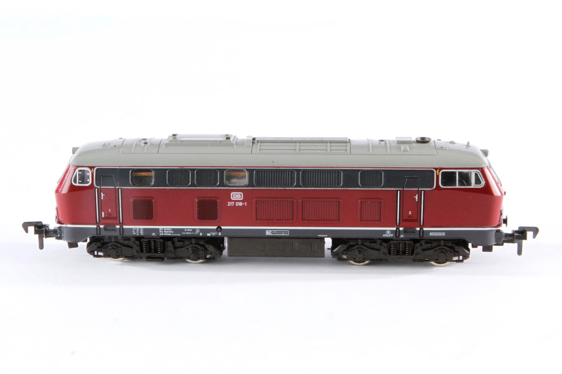 Roco Diesellok ”217 018-1”, Spur H0, rot/grau, Alterungsspuren, Z 3
