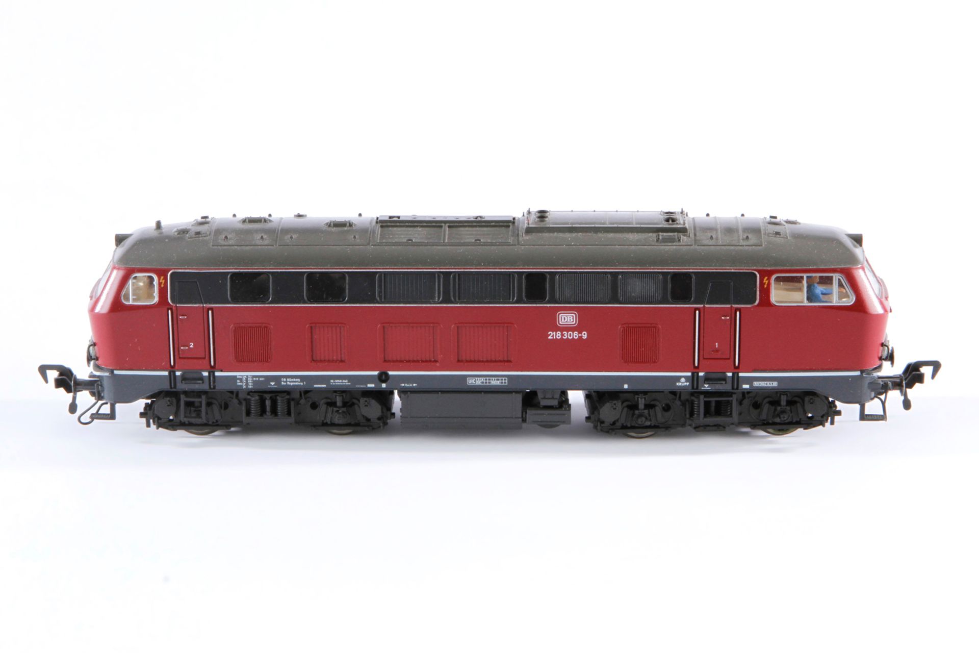 Fleischmann Diesellok ”218 306-9”, Spur H0, rot/grau, Alterungsspuren, Z 3