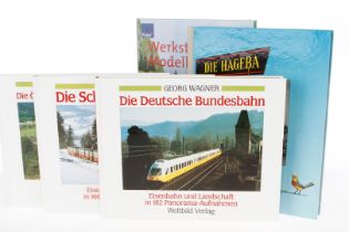 5 versch. Eisenbahnbücher, Alterungsspuren