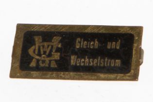 Märklin Lokschild ”Gleich- und Wechselstrom”, Messing, als Ersatzteil