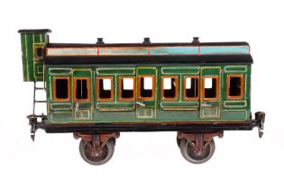 Märklin Abteilwagen 1866, Spur 1, grün HL, 6 AT, 2A, Inneneinrichtung und BRHh, Alterungs- und