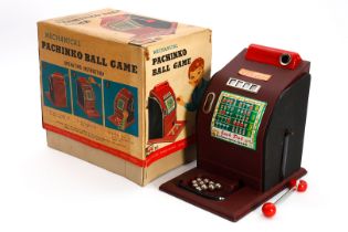 S & E Japan Automat einarmiger Bandit Nr. 53, ”MECHANICAL PACHINKO BALL GAME”, Alterungs- und