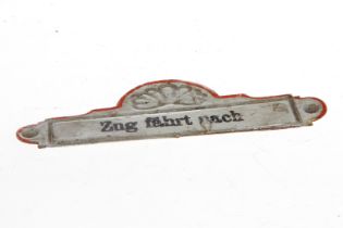 Märklin Schild für Richtungsanzeiger, uralt, HL, L 8,5, als Ersatzteil