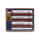 Lima Triebwagen 149808 G, Spur H0, rot, 3-teilig, Alterungsspuren, im leicht besch. OK, Z 2-3