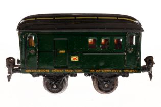 Märklin Post/Gepäckwagen 1901, Spur 0, HL, mit Diensteinrichtung und 4 AT, 1 Puffer fehlt, LS und