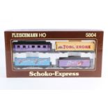 Fleischmann Güterwagen-Set ”Schoko-Express” 5804, Spur H0, 4-teilig, Alterungsspuren, im leicht