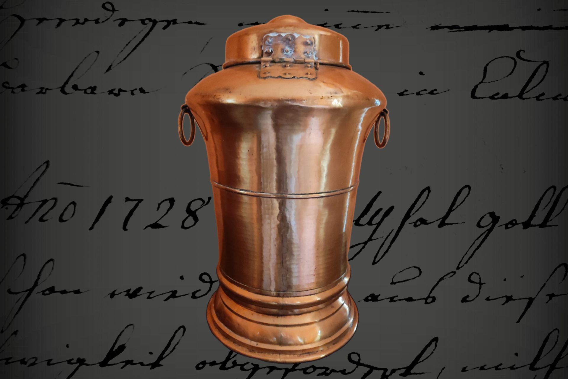Wasserbehälter, Kupfer, handgetrieben, frühes 19. Jh., H 68 cm
