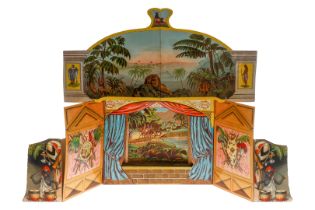 Sala Spiel Nr. 4147 ”Die Reise nach Afrika”, um 1900, für den französischen Markt, dekorative
