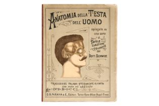 Medizinisches Buch ”Anatomia della Testa del Uomo”, italienisch, G.B. Paravia & Co., Milano, um