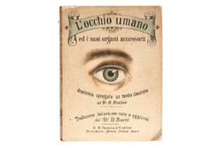 Medizinisches Buch ”L` occhio umano”, italienisch, Renlo/Pocci G.B. Paravia & Co., Milano,