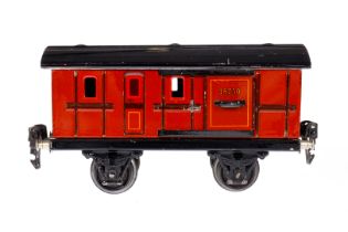 MÄRKLIN Gepäckwagen 1875, Spur 0, CL, mit 2 ST, tw LS, L 16, OK, sonst noch Z 2-3