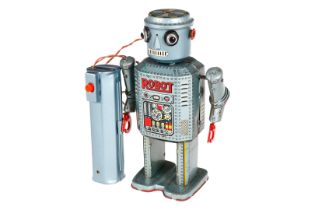 TM Roboter R-35, Japan, Blech, batteriebetrieben, mit Fernbedienung, Alterungs- und Gebrauchsspuren,
