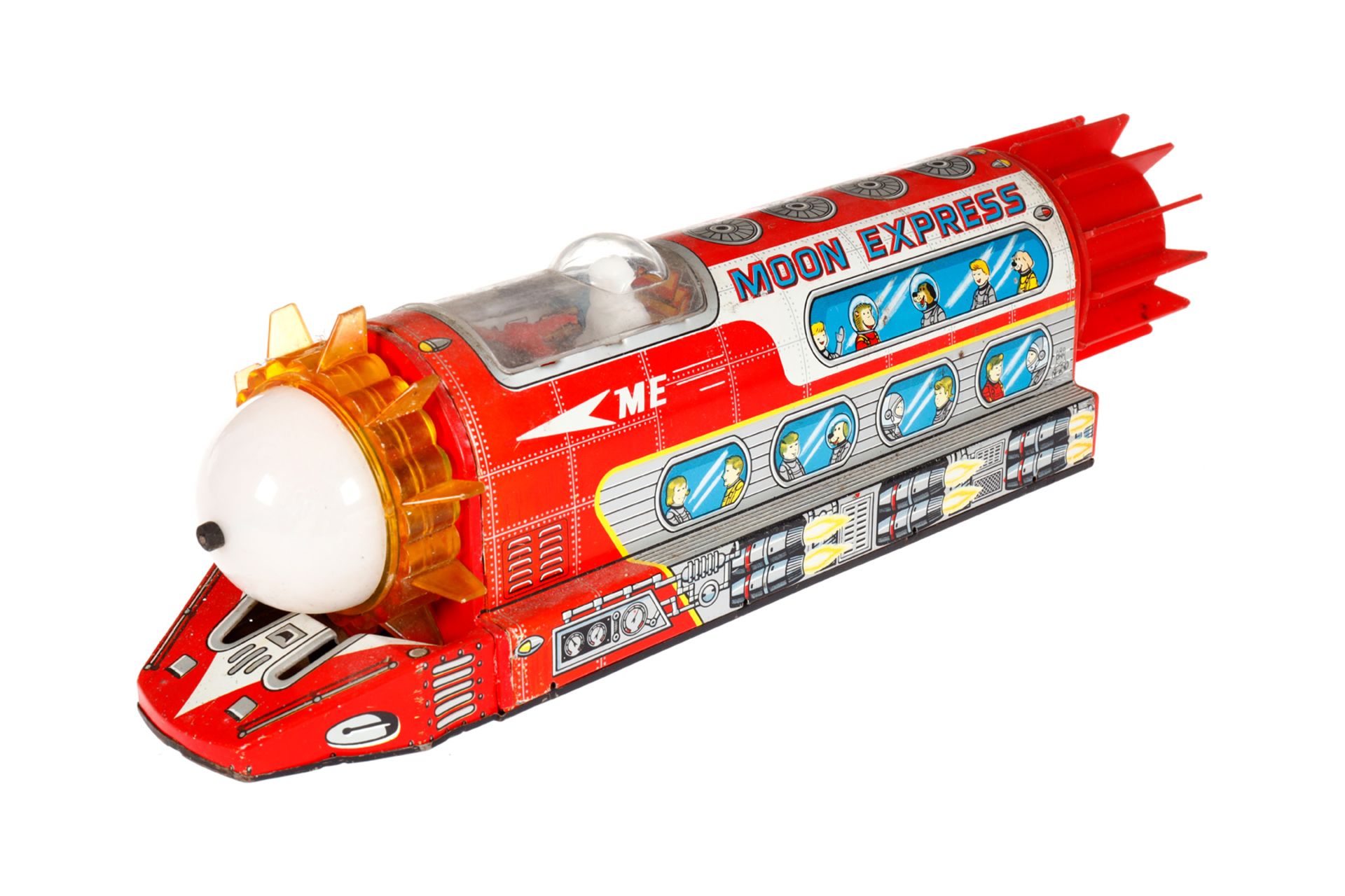 TPS Raumschiff ”Moon Express”, Japan, Blech/Kunststoff, batteriebetrieben, Alterungs- und