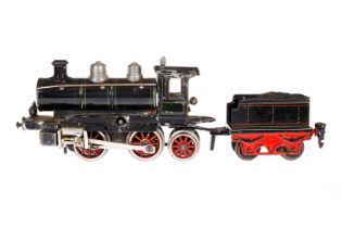 MÄRKLIN B-1 Dampflok 1020, Spur 0, uralt, HL, mit 2A-Tender, Uhrwerk intakt (verharzt), tw LS, tw