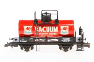ETS Vacuum Kesselwagen 475, Spur 0, rot/schwarz, Alterungsspuren, L 19,5, OK, Z 2