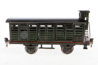 Märklin Viehwagen 1989, Spur 1, HL, mit BRHh und 2 ST, Dächer rest., tw nachlackiert, L 24, Z 4