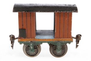 Märklin ged. Güterwagen 1803, Spur 1, uralt, HL, Dach nachlackiert, Kupplungen ersetzt, NV, LS und