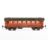 Märklin Mitropa Speisewagen 1842, Spur 0, HL, 1. Version, mit 4 AT und Gussrädern, Schilder