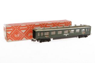 Märklin Personenwagen 351 F, Spur H0, Blech, grün, Adler wohl ersetzt, im Karton, Z 4