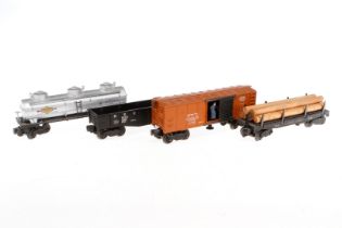 4 Lionel Güterwagen, Spur 0, LS und Alterungsspuren, Z 3