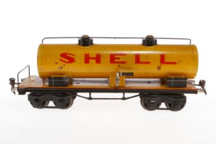 Märklin Shell Kesselwagen 1954, Spur 1, HL, Galeriestange NV und geklebt, LS und gealterter Lack,